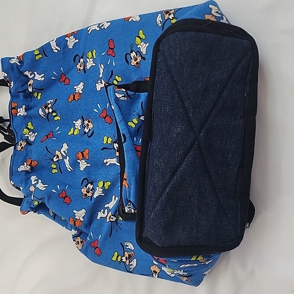 Handmade Hand Crafted Fabric Large Disney Goofy Drawstring  Backpack - Picture 5 of 16